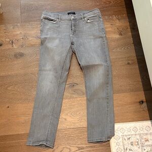 Banana Republic Light Gray Girlfriend Jeans
